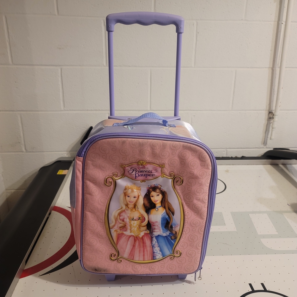 Vi ABarbie Princess Pink and Purple Rolling Suitcase